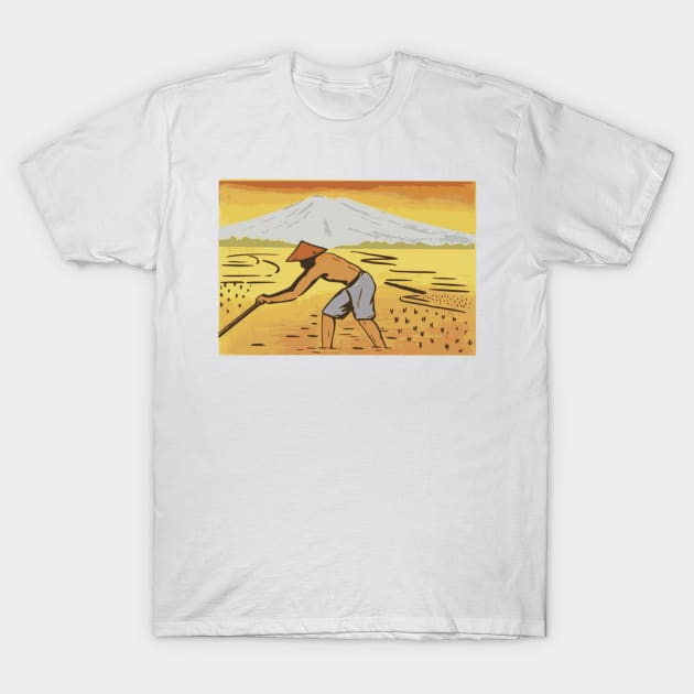 Indonesian rice paddy T-Shirt by Redbooster